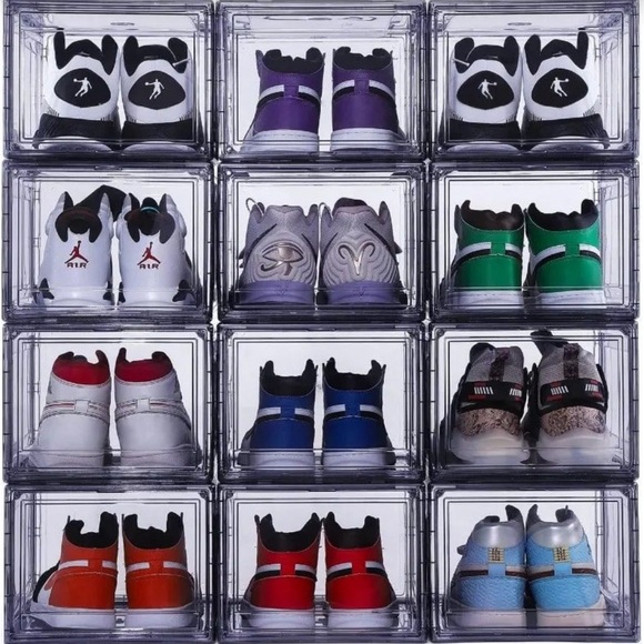 Clear, Black, White, -Acrylic Stackable Shoe Organizers - For the shoe Lovers💕 - Picture 1 of 4